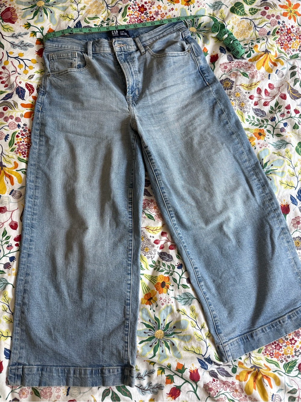 GAP Light Blue Cropped Wide-Leg Jeans